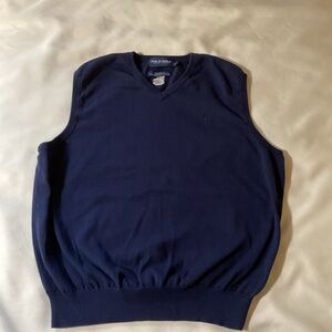 Men's Navy Blue Polo Golf Sweater Vest